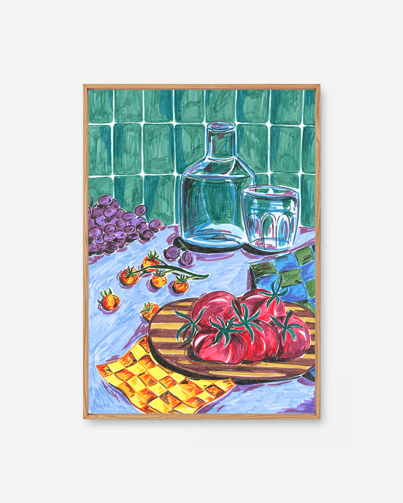 Hyttefrokost Scandinavian art print by Sia Siamos
