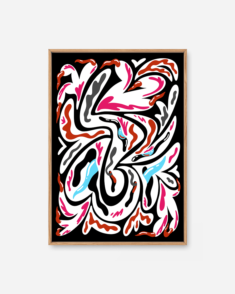 Dragon Scandinavian art print by Helene Brox