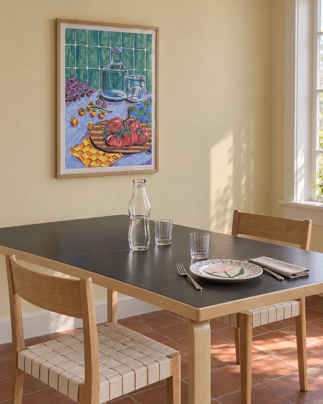 Hyttefrokost by Sia Siamos framed in a dining room