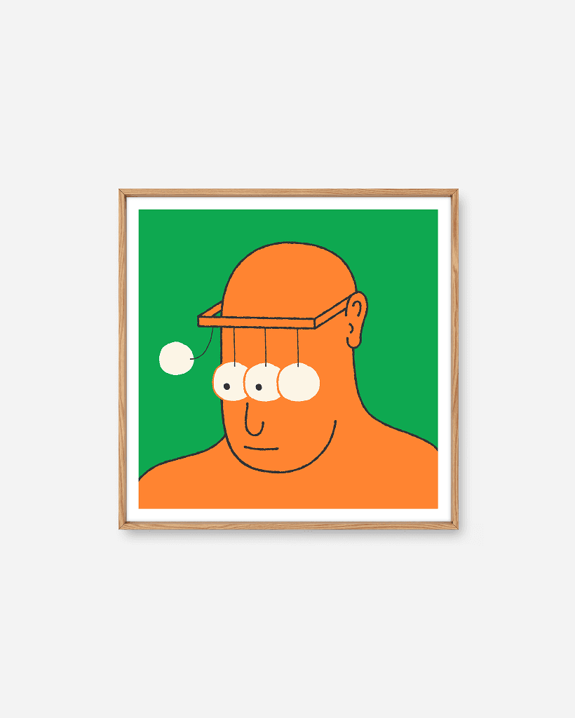 Mean Snothing Scandinavian art print by Simen Wahlqvist