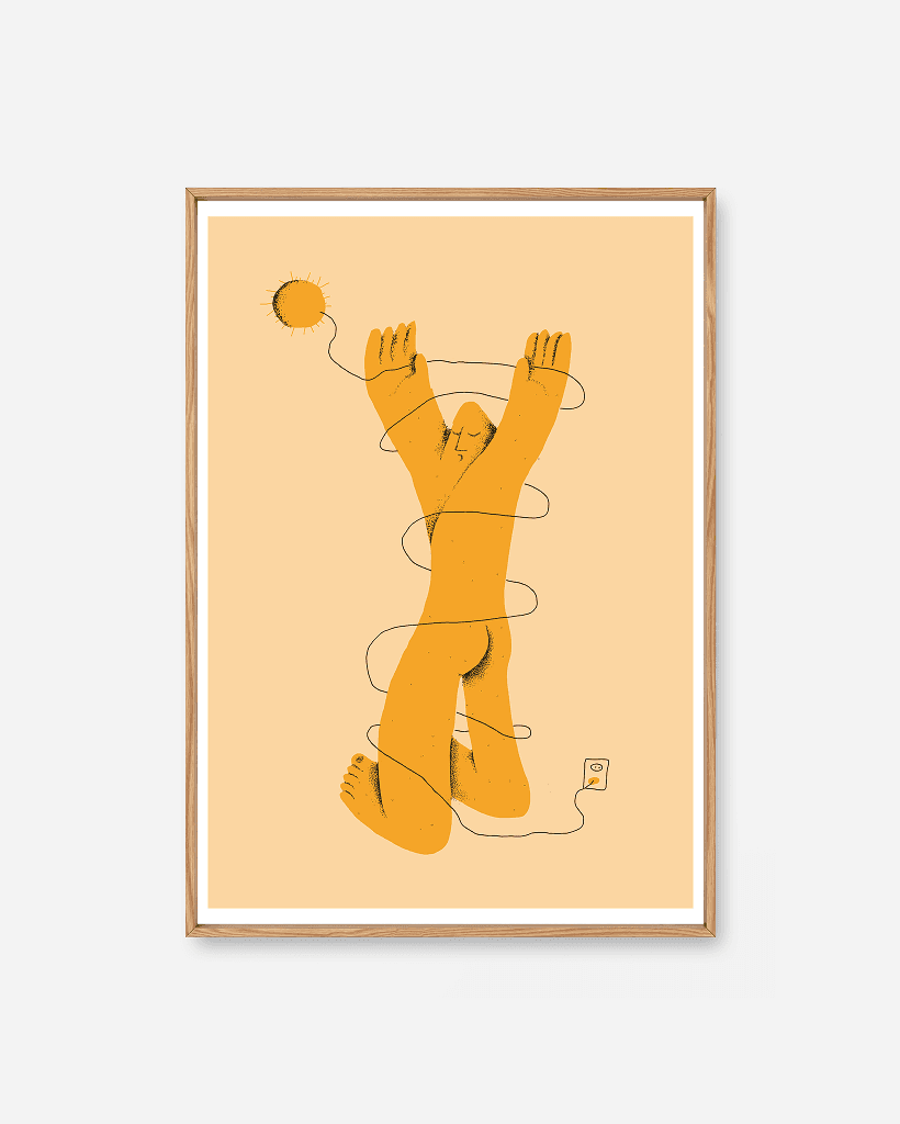 Morgenstrekk by Simen Wahlqvist, an illustrated Scandinavian art print