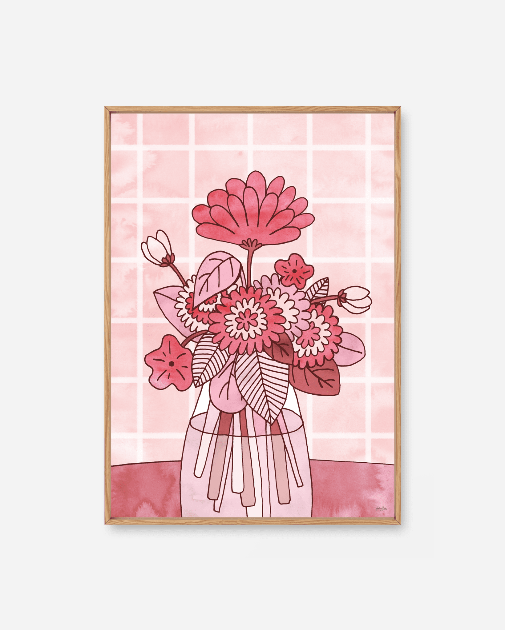 Rosa Blomster by Hedvig Wallin, a botanical Scandinavian art print