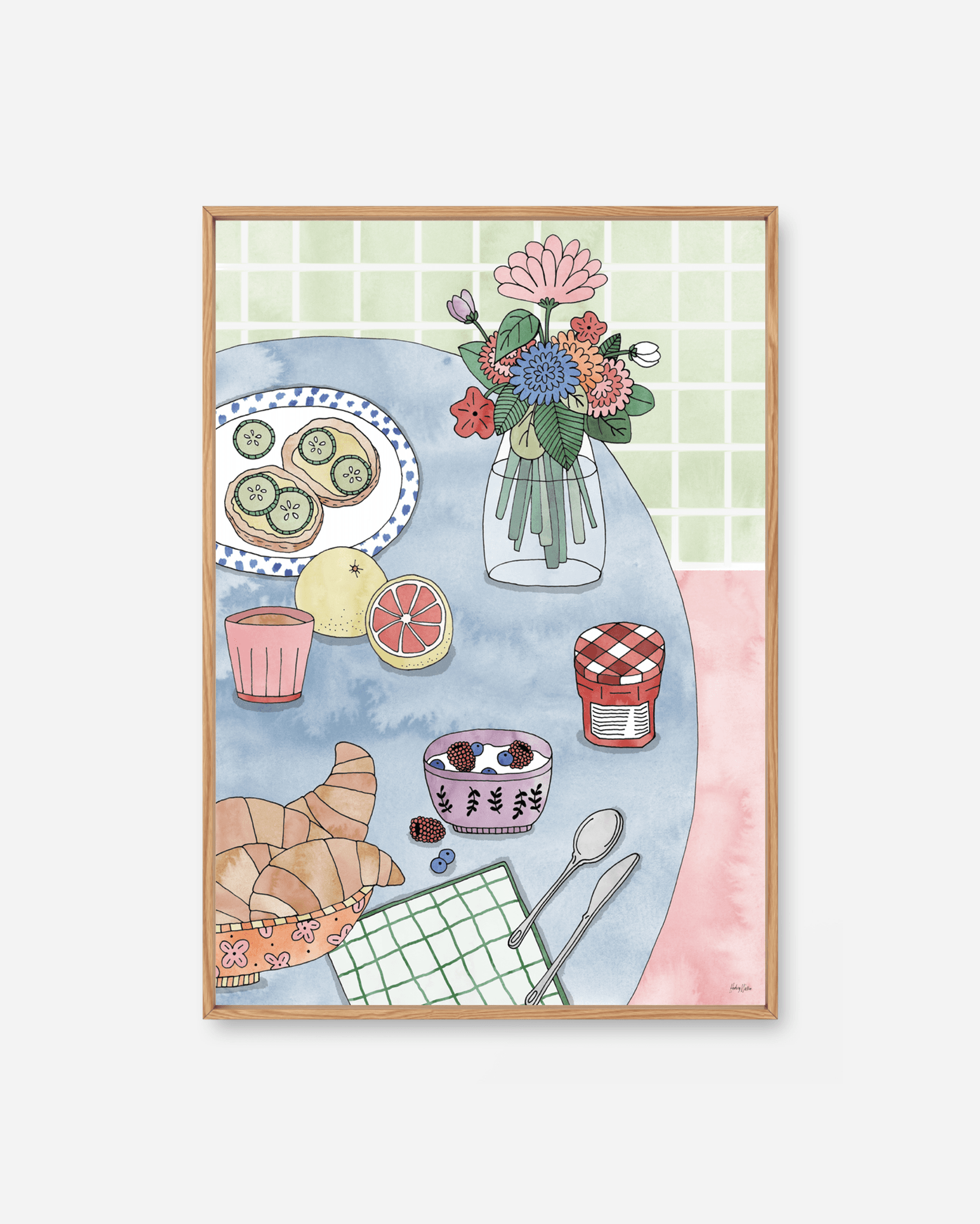 Sunday Brunch av Hedvig Wallin, et botanisk skandinavisk kunsttrykk
