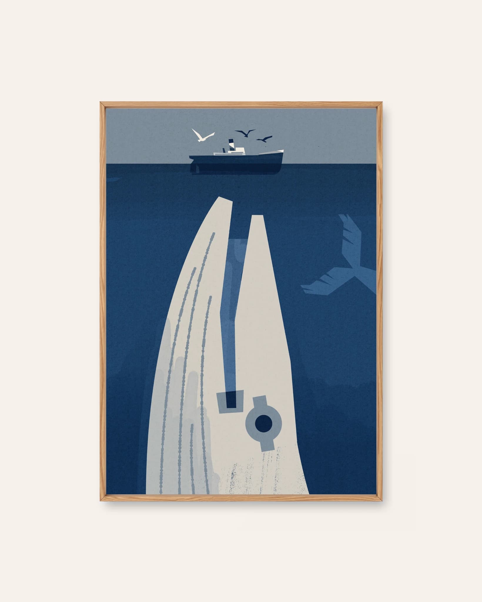 Big Whale by Christina Hägerfors, an illustrated Scandinavian art print