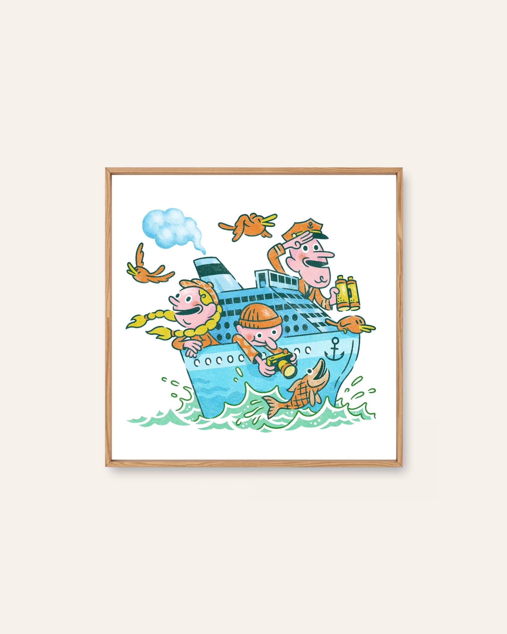 Cruise by Mikko Saarainen, an illustrated Scandinavian art print