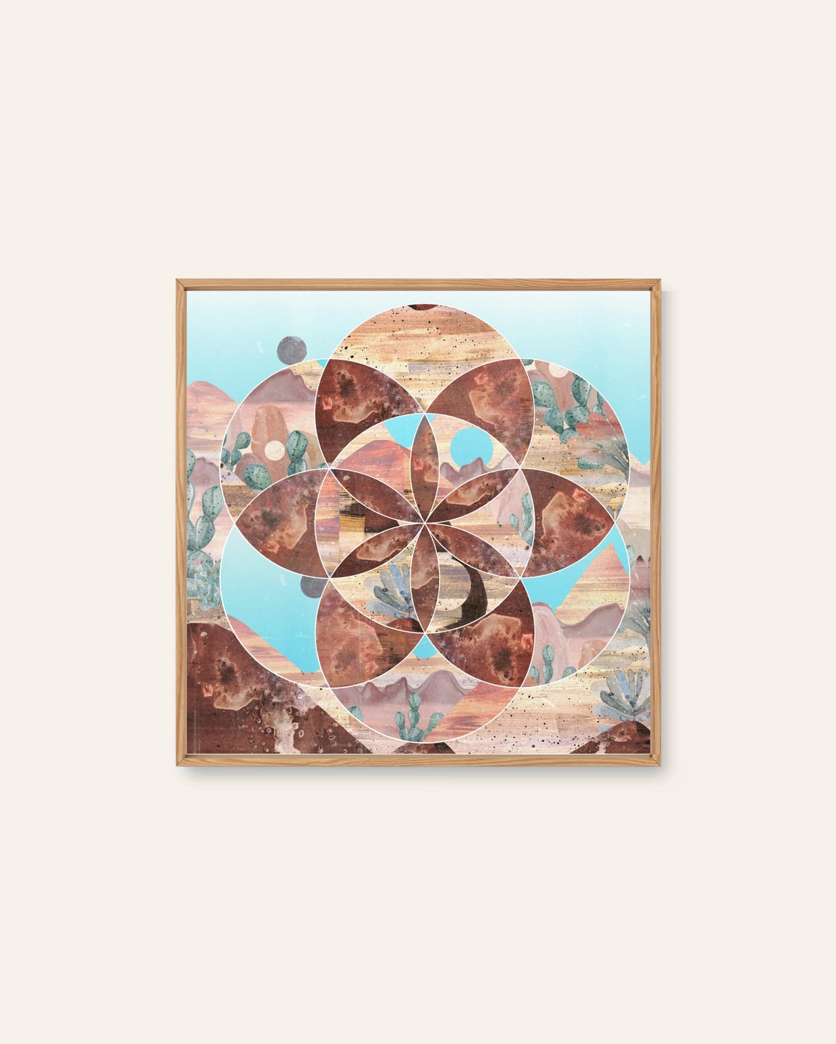 Desert Circles by Ishtar Bäcklund Dakhil, an abstract Scandinavian art print