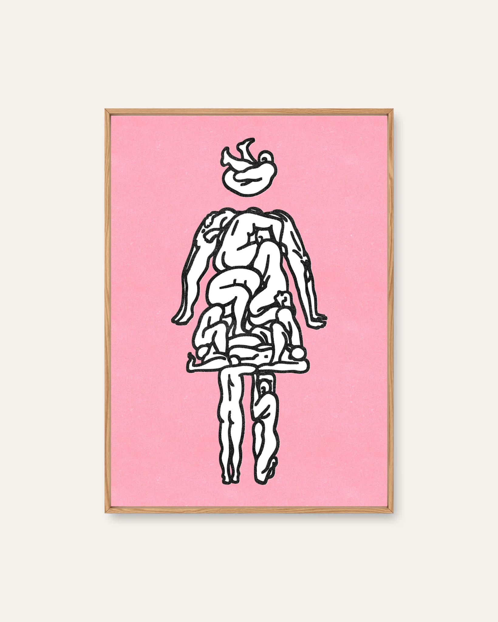 Fitting in by Emma Iben, an illustrated Scandinavian art print
