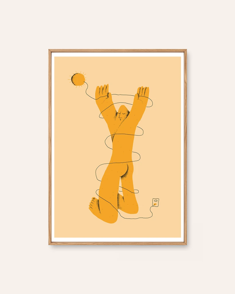 Morgenstrekk by Simen Wahlqvist, an illustrated Scandinavian art print