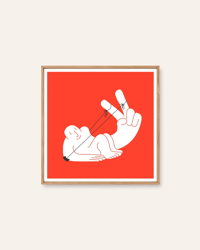 Slingshot by Simen Wahlqvist, an illustrated Scandinavian art print