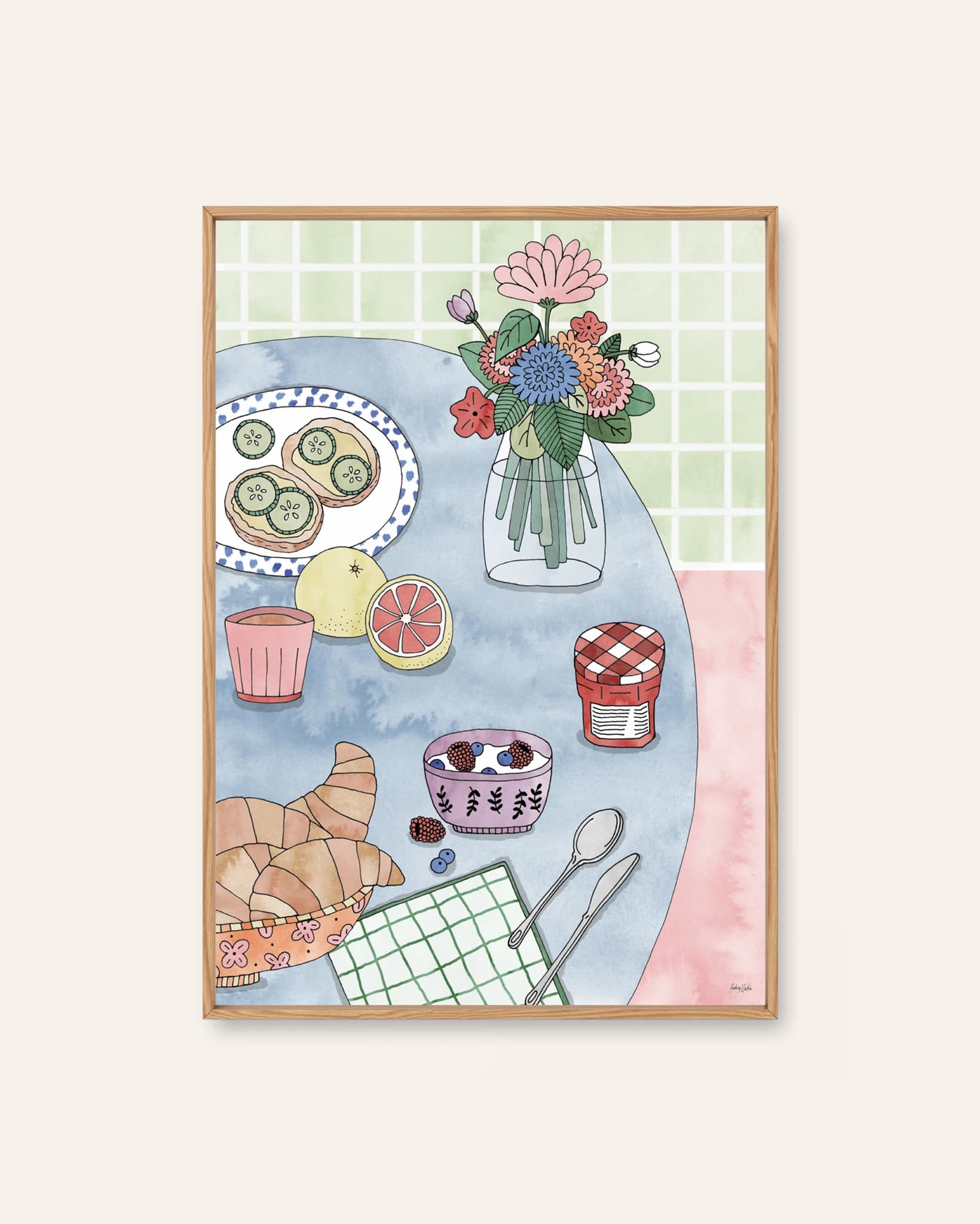 Sunday Brunch av Hedvig Wallin, et botanisk skandinavisk kunsttrykk