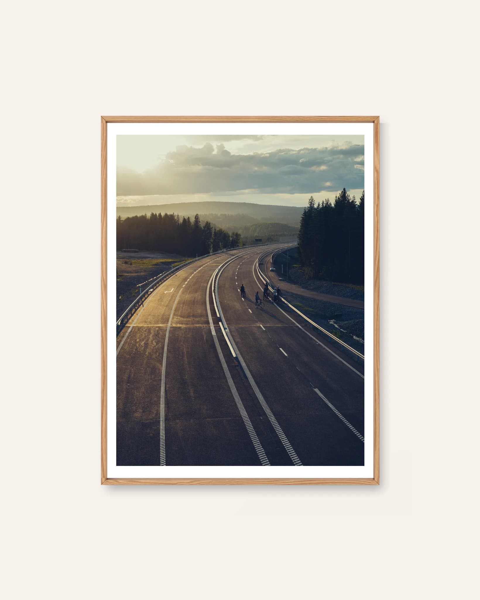 The Road at Sunset by Markus Naarttijärvi, a photographic Scandinavian art print